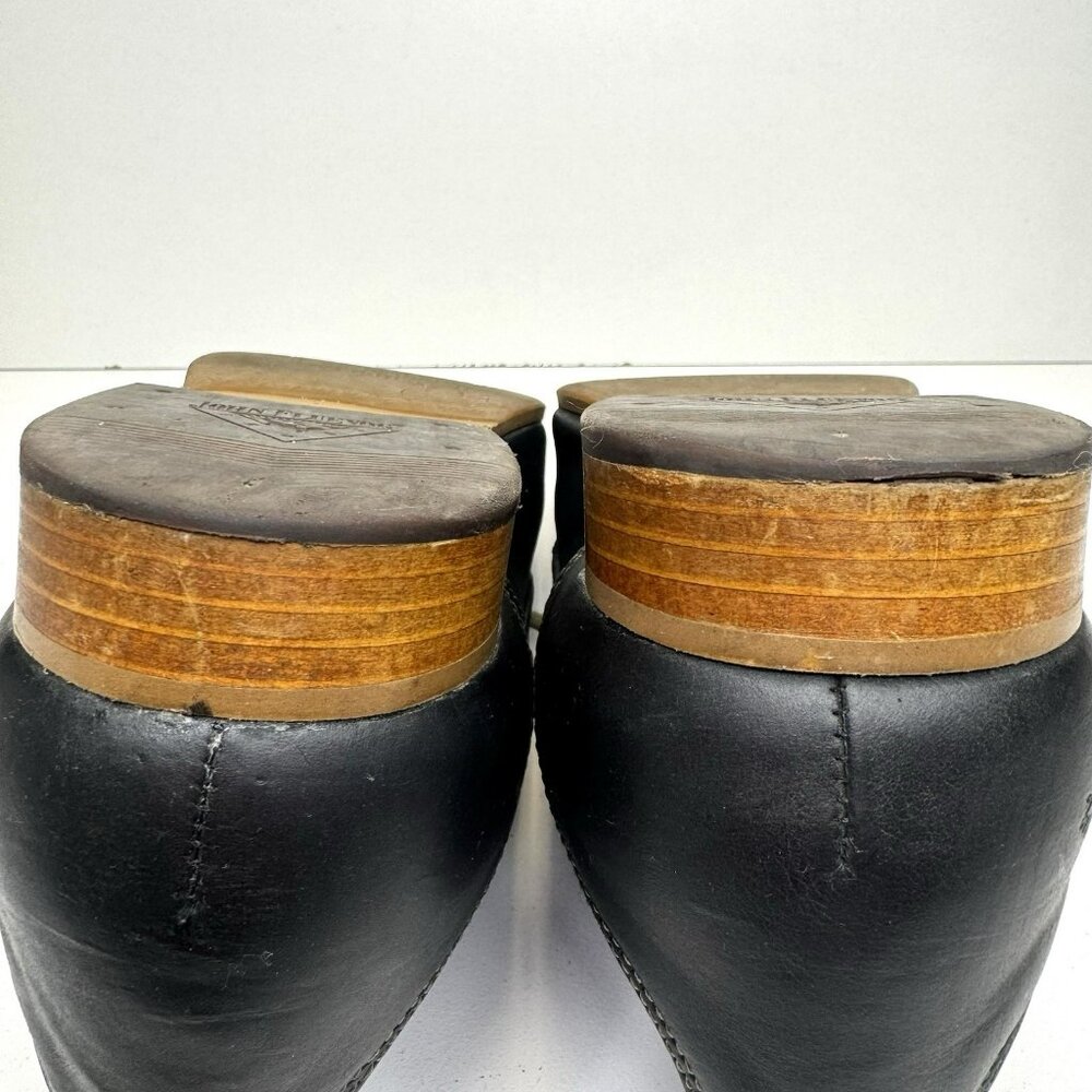 John Fluevog Deep Blue Navy Leather Lace-Up Ocford with Blue Lining - Picture 7 of 10